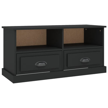 vidaXL Meuble TV Noir 93x35,5x45 cm Bois d'ingénierie