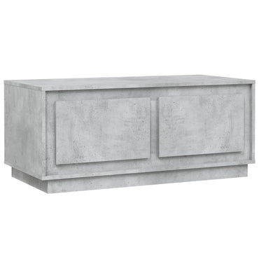 vidaXL Table basse gris béton 102x50x44 cm en bois d'ingénierie