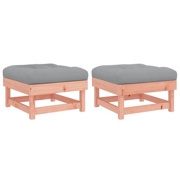 vidaXL Gartenhocker mit Kissen 2 Stk. Massivholz Douglasie