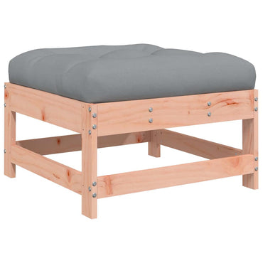 vidaXL Tabouret de jardin avec coussin en bois de douglas massif