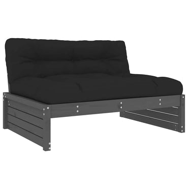 vidaXL Canapé central gris 120x80 cm Bois de pin massif