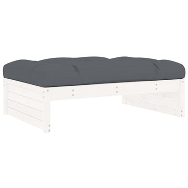 vidaXL Banc de jardin blanc 120x80 cm en bois de pin massif