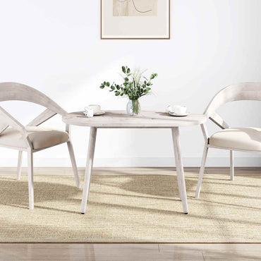 vidaXL Plateau de table Blanc 90x45x2,5 cm Bois de pin massif Ovale