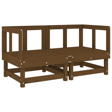 vidaXL Canapés d'angle de jardin 2 pcs Marron miel Bois de pin massif
