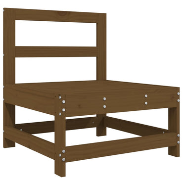 vidaXL Canapé d'angle de jardin marron miel en pin massif