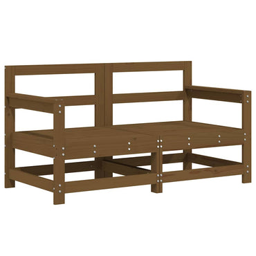 vidaXL Canapés d'angle de jardin 2 pcs Marron miel Bois de pin massif