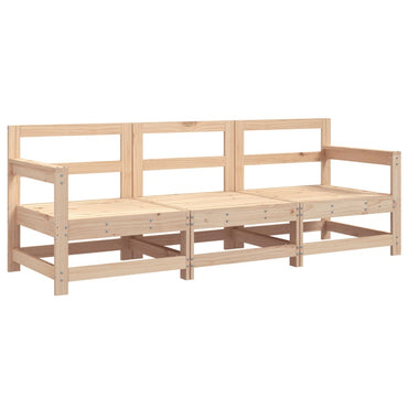 vidaXL Salon de jardin 3 pcs en bois de pin massif