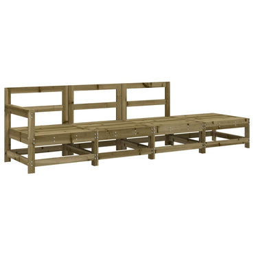 vidaXL Ensemble de mobilier de jardin 4 pcs Bois de pin Imprégné