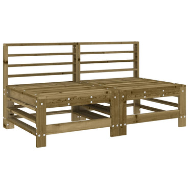 vidaXL Garten-Mittelsofas 2 Stk. Kiefernholz Imprägniert