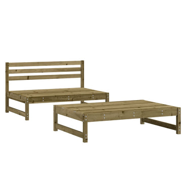 vidaXL Salon de jardin 2 pcs en pin imprégné