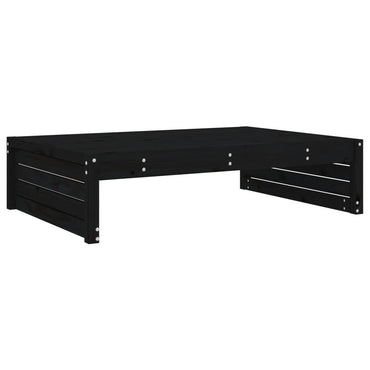 vidaXL Tabouret de jardin Noir 120x80 cm Bois de pin massif