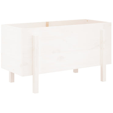 vidaXL Hochbeet Weiß 101x50x57 cm Massivholz Kiefer