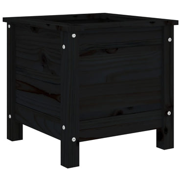 vidaXL Pflanzkübel Schwarz 40x40x39 cm Massivholz Kiefer