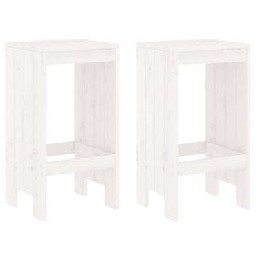 vidaXL Barhocker 2 Stk. Weiß 40x36x75 cm Massivholz Kiefer