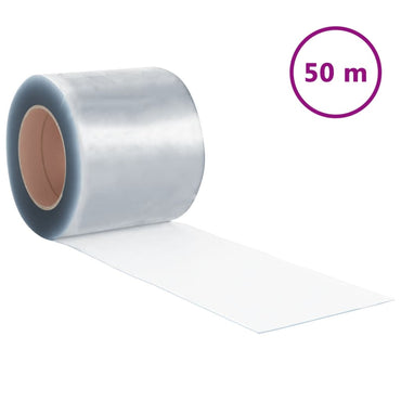 vidaXL Rideau de porte transparent 200x1,6 mm 50 m PVC