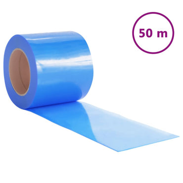 vidaXL Rideau de porte bleu 200x1,6 mm 50 m PVC