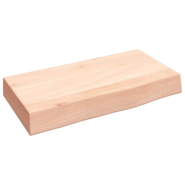 vidaXL Wandregal 40x20x6 cm Massivholz Eiche Unbehandelt