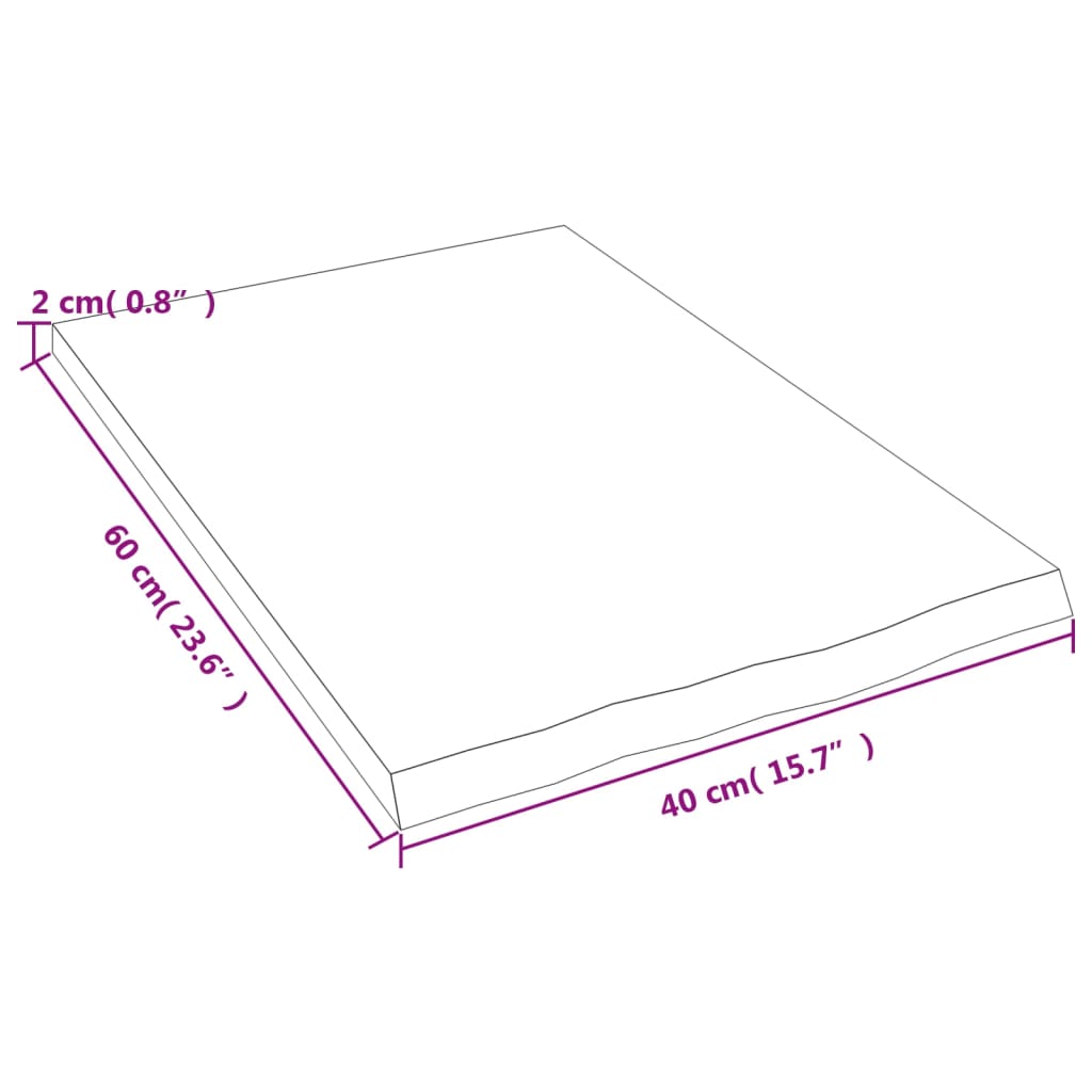vidaXL Étagère murale 40x60x2 cm en chêne massif non traité