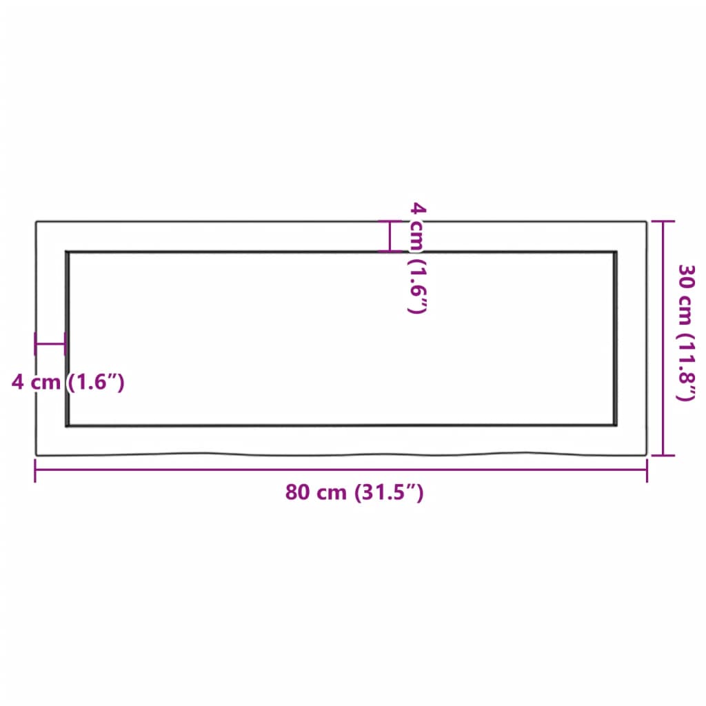 vidaXL Wandregal 80x30x(2-6) cm Massivholz Eiche Unbehandelt