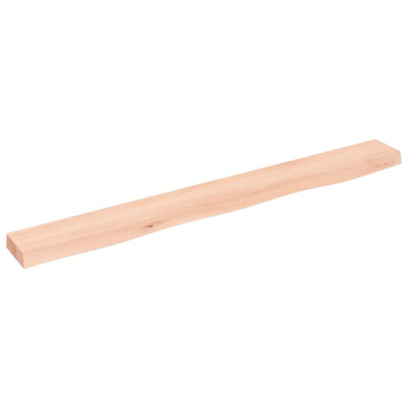 vidaXL Wandregal 100x10x4 cm Massivholz Eiche Unbehandelt