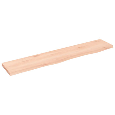 vidaXL Wandregal 100x20x2 cm Massivholz Eiche Unbehandelt