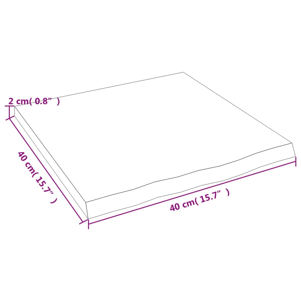 vidaXL Wandregal Hellbraun 40x40x2 cm Massivholz Eiche Behandelt
