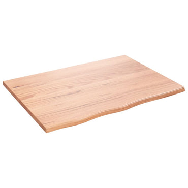 vidaXL Étagère murale marron clair 80x60x2 cm en chêne massif traité