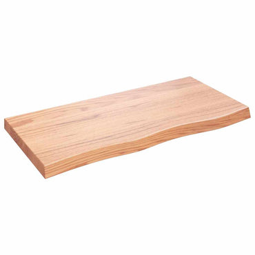 vidaXL Wandregal Hellbraun 100x50x(2-6) cm Massivholz Eiche Behandelt