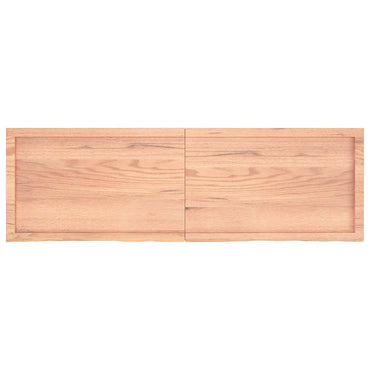 vidaXL Étagère murale marron clair 160x50x(2-4) cm Bois de chêne massif traité