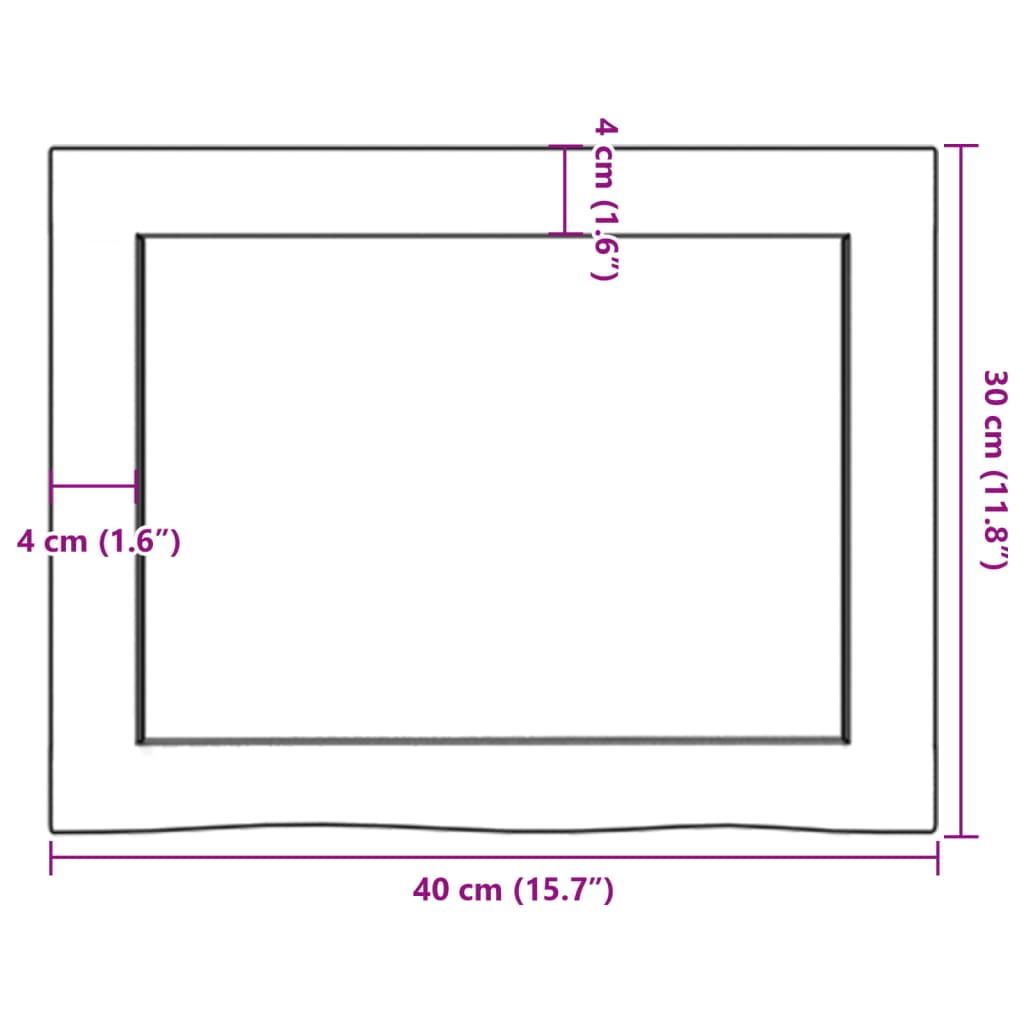 vidaXL Wandregal Dunkelbraun 40x30x(2-4) cm Massivholz Eiche Behandelt