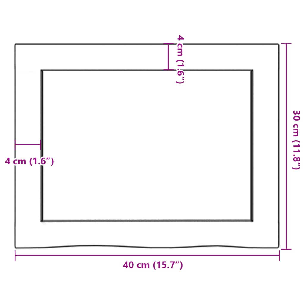 vidaXL Wandregal Dunkelbraun 40x30x(2-6) cm Massivholz Eiche Behandelt