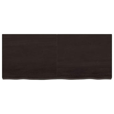 vidaXL Wandregal Dunkelbraun 120x50x(2-6)cm Massivholz Eiche Behandelt