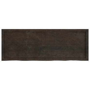 vidaXL Wandregal Dunkelbraun 140x50x(2-4)cm Massivholz Eiche Behandelt