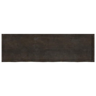 vidaXL Wandregal Dunkelbraun 200x60x(2-6)cm Massivholz Eiche Behandelt