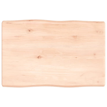 vidaXL Tischplatte 60x40x(2-4) cm Massivholz Unbehandelt Baumkante