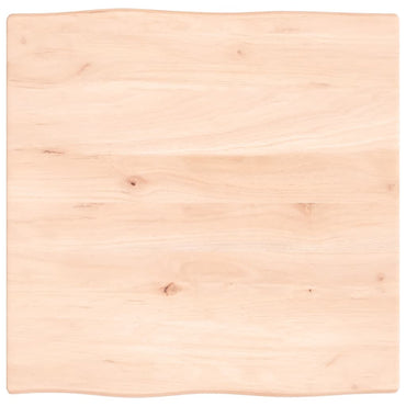 vidaXL Tischplatte 60x60x2 cm Massivholz Eiche Unbehandelt Baumkante