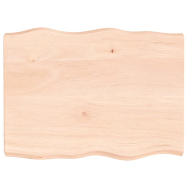 vidaXL Tischplatte 80x60x(2-6) cm Massivholz Unbehandelt Baumkante