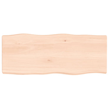 vidaXL Tischplatte 100x40x(2-6) cm Massivholz Unbehandelt Baumkante