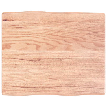 vidaXL Tischplatte 60x50x(2-4) cm Massivholz Behandelt Baumkante