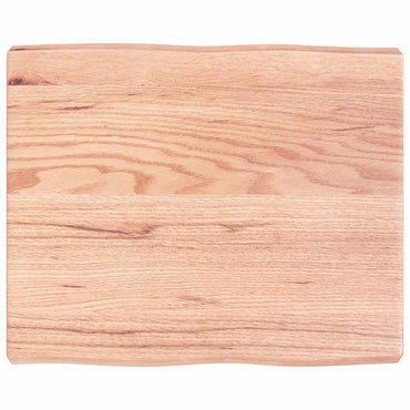 vidaXL Tischplatte 60x50x(2-6) cm Massivholz Behandelt Baumkante
