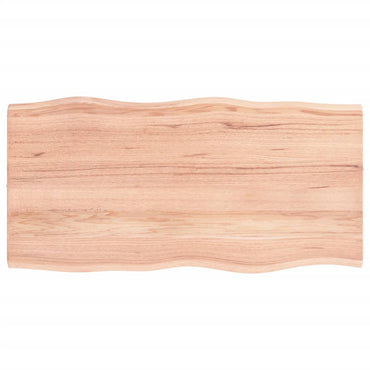vidaXL Plateau de table 80x40x2 cm Chêne massif Traité Chant naturel