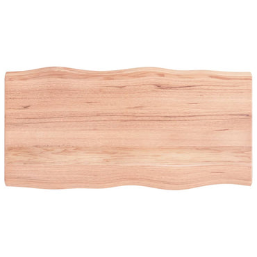 vidaXL Plateau de table 100x50x(2-4) cm Bois massif traité Bords naturels