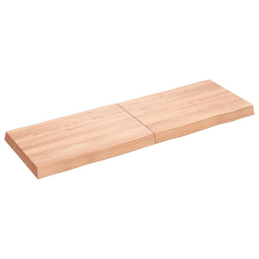 vidaXL Plateau de table 120x40x(2-6) cm en bois massif traité avec bord naturel