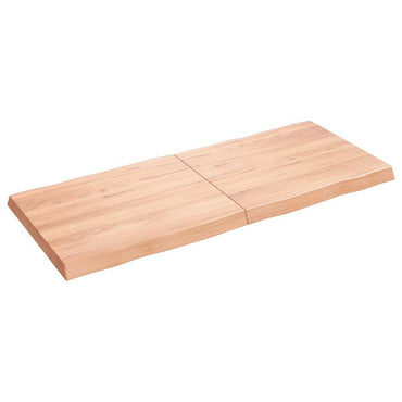 vidaXL Tischplatte 140x60x(2-6) cm Massivholz Behandelt Baumkante