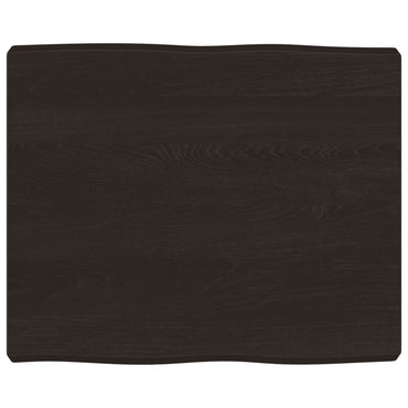 vidaXL Plateau de table 60x50x(2-6) cm Bois massif traité Bords naturels