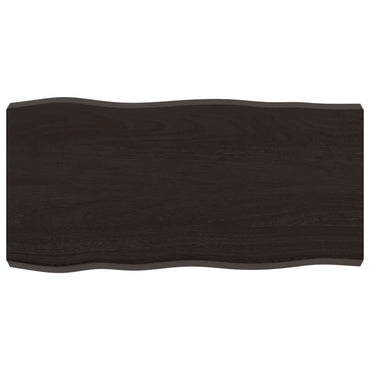 vidaXL Plateau de table 80x40x(2-6) cm en bois massif traité avec bords naturels