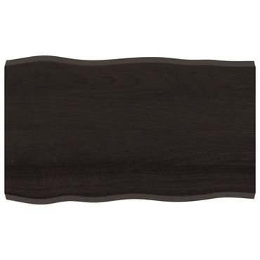vidaXL Plateau de table 100x60x(2-4) cm Bois massif traité Bords naturels