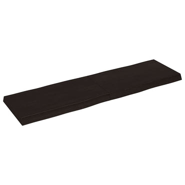 vidaXL Tischplatte 140x40x(2-6) cm Massivholz Behandelt Baumkante