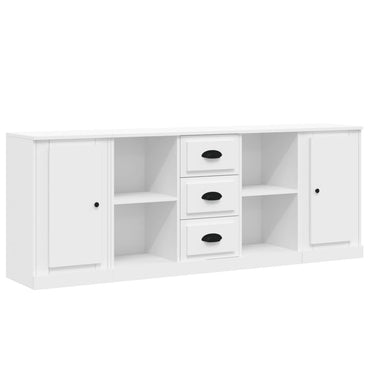 vidaXL Enfilades 3 pcs Blanc Bois d'ingénierie