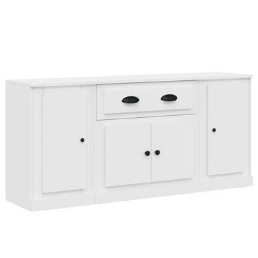 vidaXL Enfilades 3 pcs Blanc Bois d'ingénierie